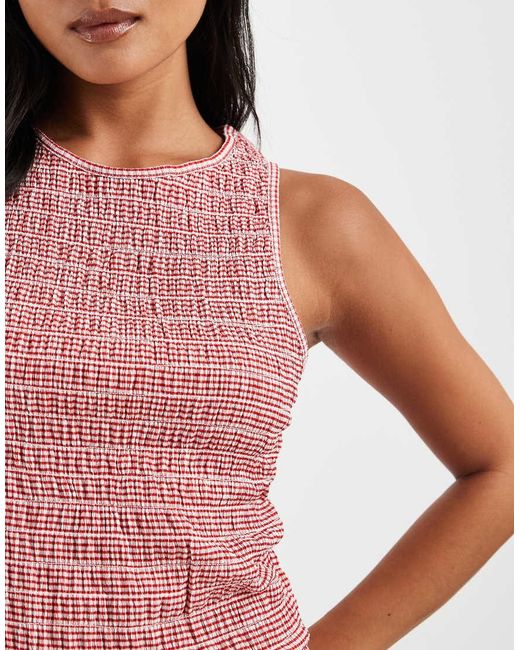 Only Petite Red Sleeveless Maxi Smock Dress