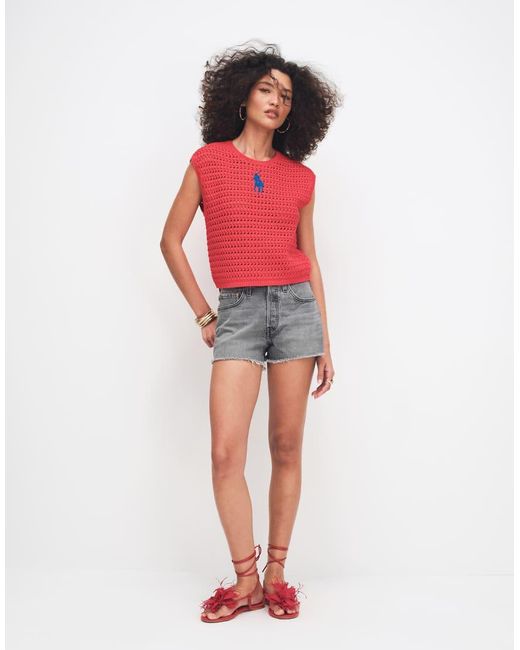 Polo Ralph Lauren Red Knitted Vest Pullover