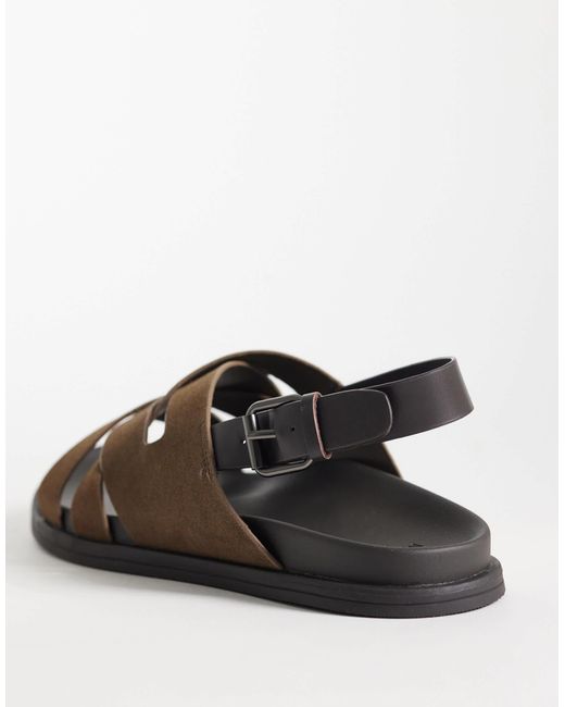 Mango 100% Suede Cross Strap Design Sandal With Buckle Detailing in ...