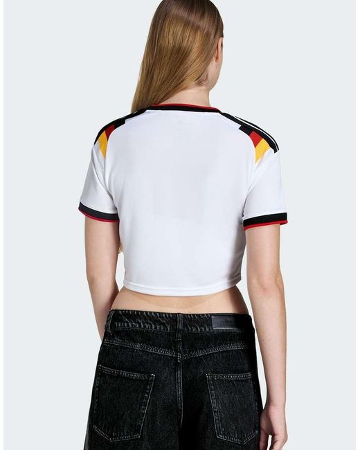 Adidas Originals White Germany 26 Home Cropped Jersey