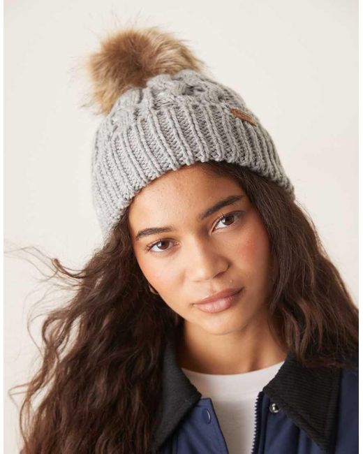 Barbour Brown Penshaw Beanie Hat