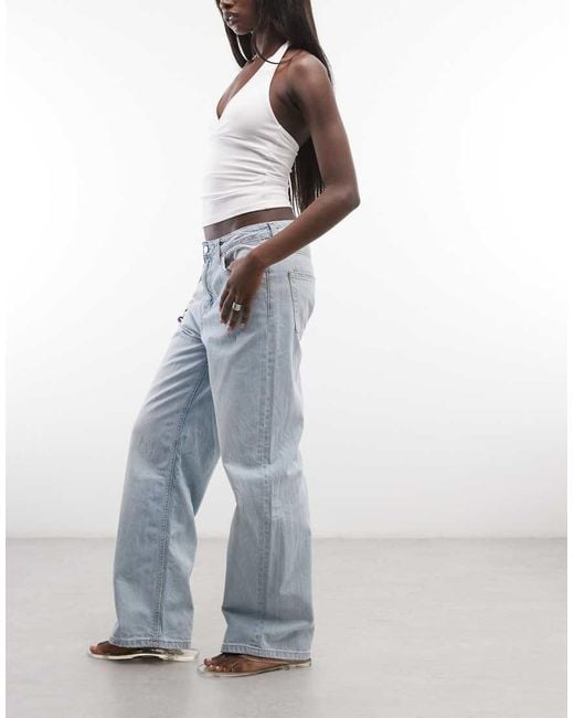 Weekday Blue Missy Low Waist Loose Fit Jeans