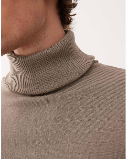 Collusion Natural Soft Knitted Roll Neck for men