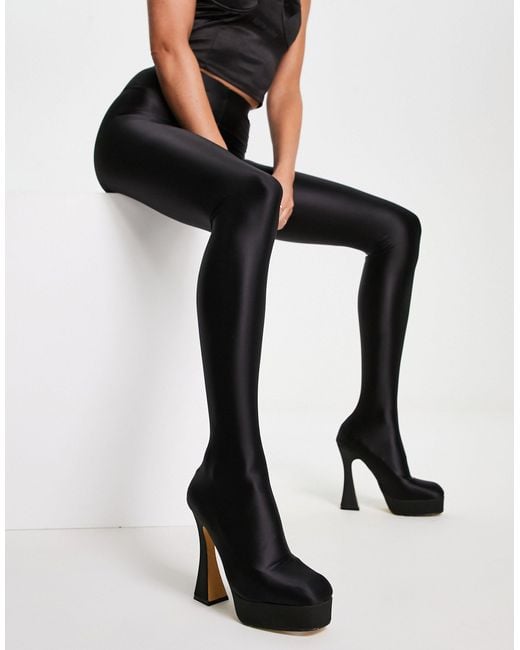 EGO Black Hypnosis Over The Knee legging Boots