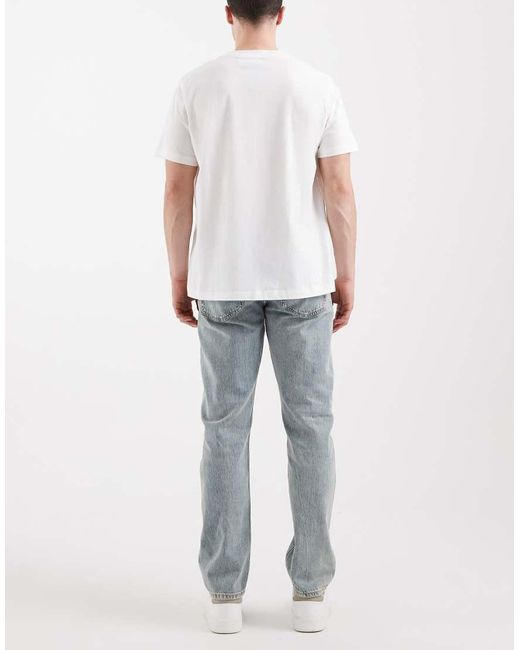 Jack & Jones White Chris Straight Jeans for men