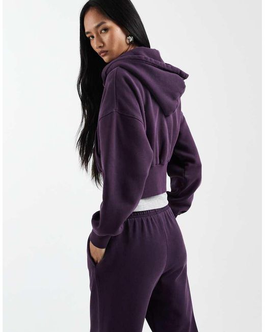Cotton On Purple Slouchy Zip Through Hoodie