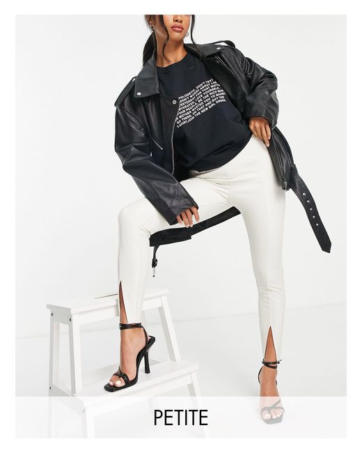 TOPSHOP Petite Faux Leather Trousers 