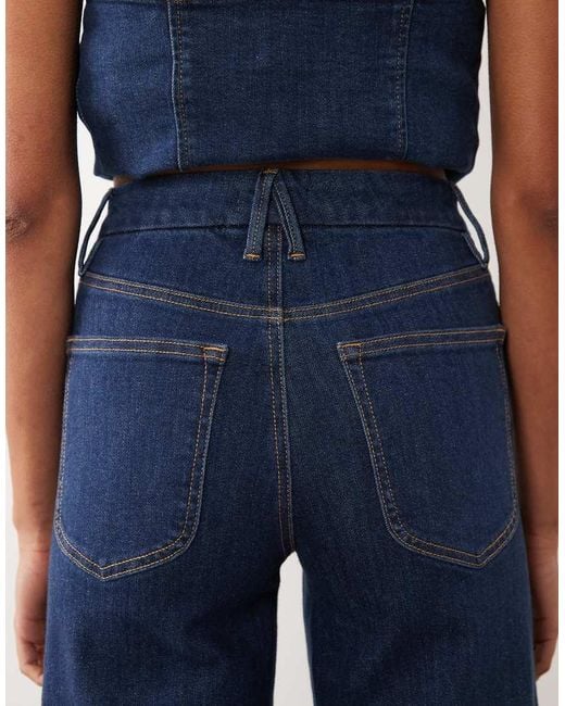 GOOD AMERICAN Blue Good Waist Palazzo Jean Co-ord