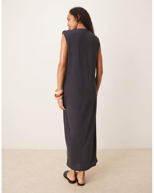 Robe droite à col rond - délavé Mango en coloris Natural