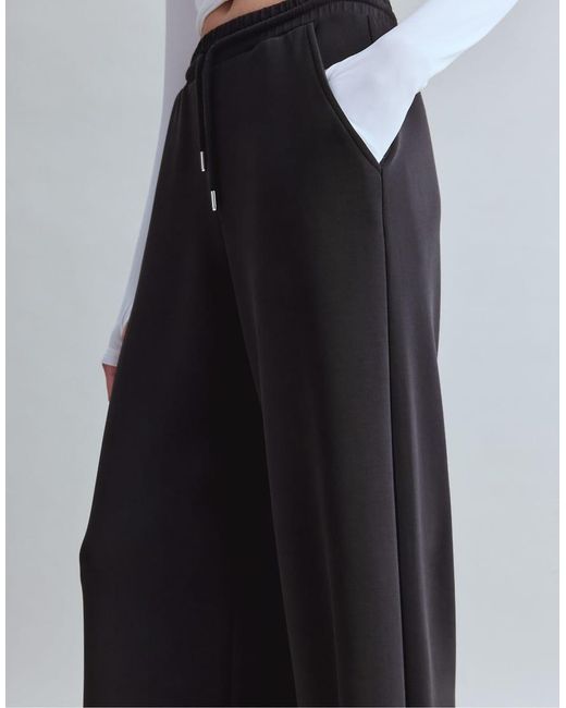 Stradivarius Blue Petite Soft-Touch Palazzo Trousers