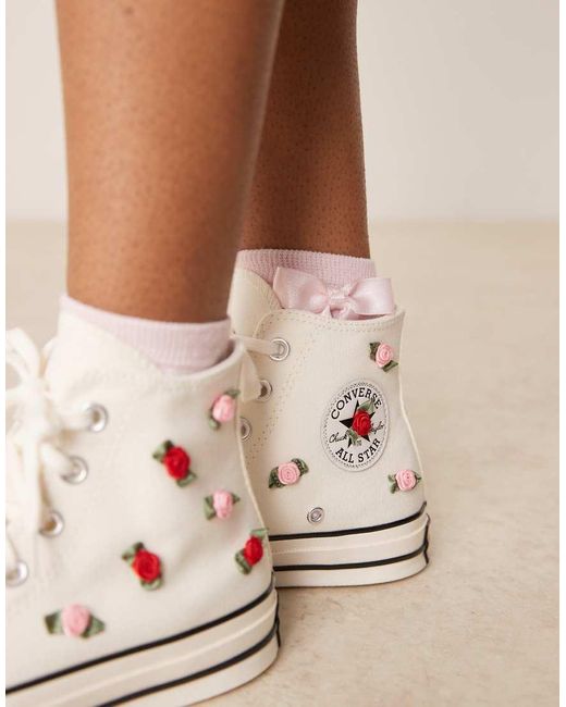 Hearts Chuck 70 Hi di Converse in White