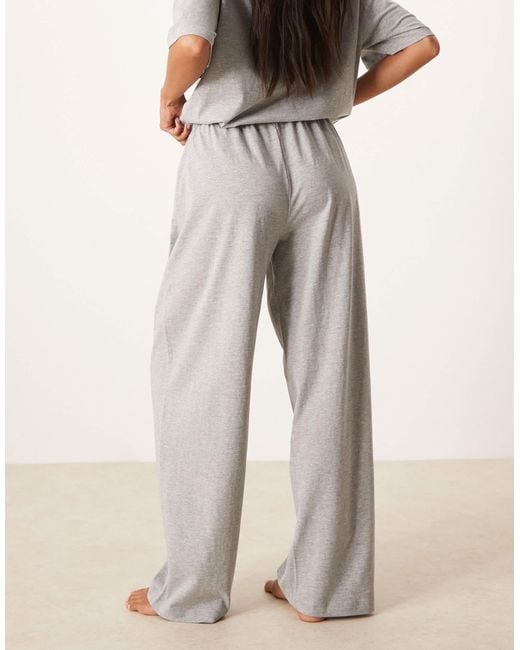 ASOS Natural Asos design petite – mix & match – pyjamahose aus baumwolle