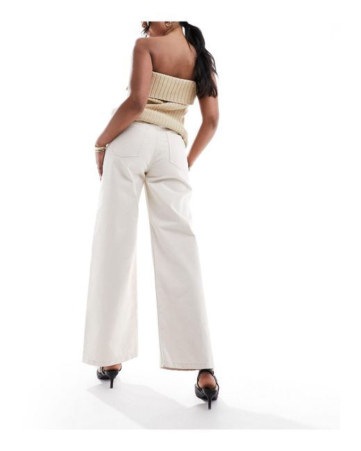 & Other Stories White Cotton Wide Leg Pants