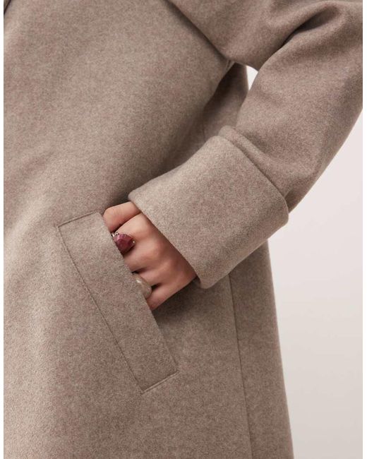 Noisy May Natural Wool Look Maxi Overcoat