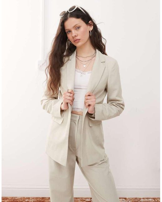 Americana Básica Sin Cierres De -Neutro Miss Selfridge de color Natural