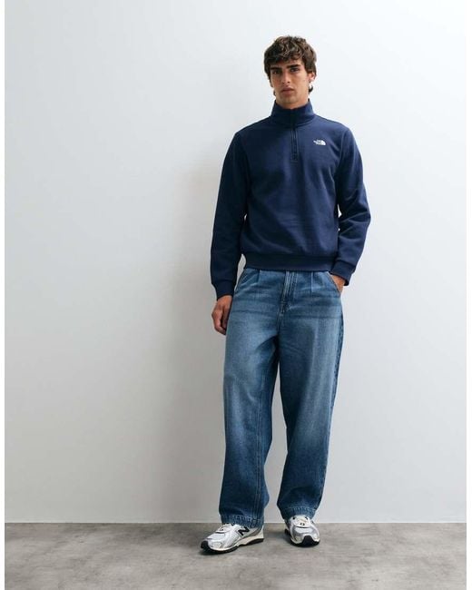 The North Face Blue M Evolution Simple Dome Regular 1/4 Zip for men