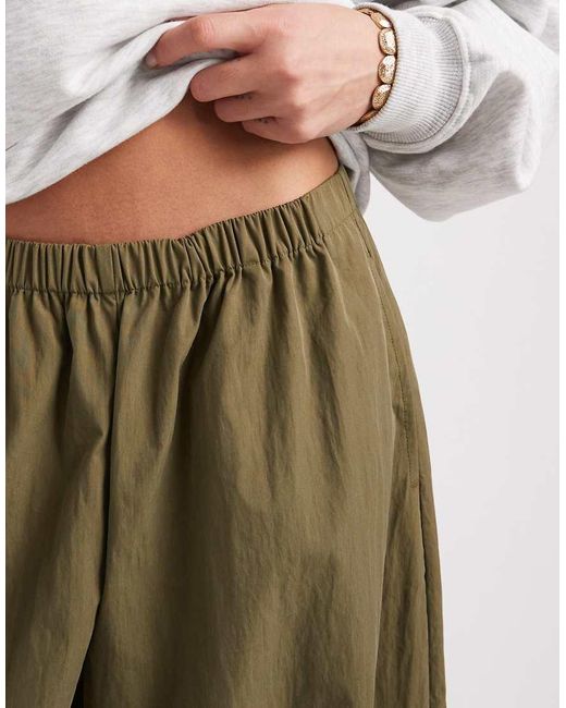 ASOS Natural Cotton Nylon Blend Pull On Balloon Trousers
