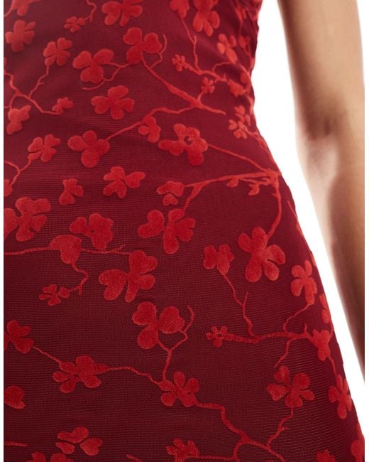 Motel Red Darsih Locked Floral Cami Maxi Dress