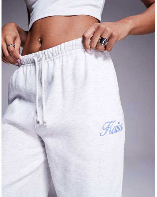 Kaiia Blue Embroidered Script jogger Co-ord