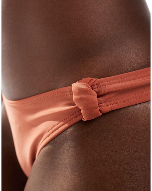 Brave Soul Brown Knot Detail Bikini Bottoms