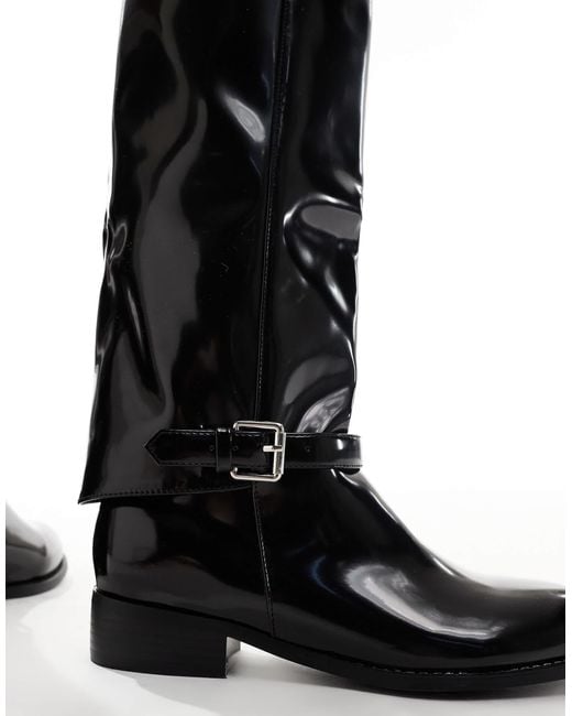 Raid Black Rosenna Riding Knee Boots