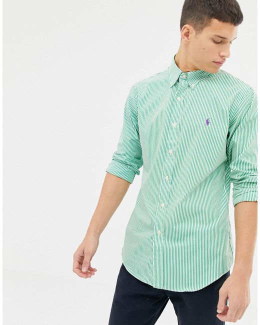 ralph lauren green button down