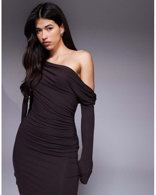 ASOS Blue Scarf Detail Midi Dress