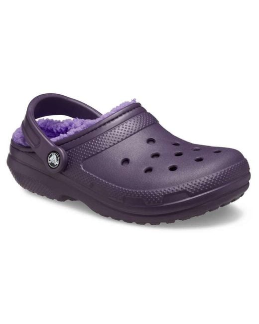 CROCSTM Purple Classic Fleece Lined Clog