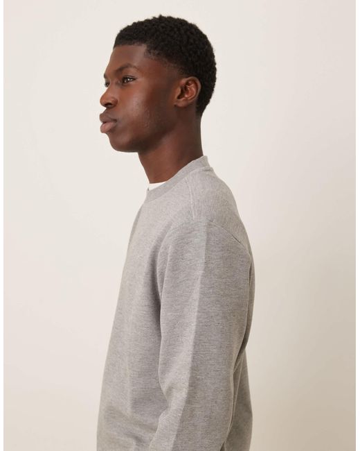Mango Gray Oversized Sweatshirt for men