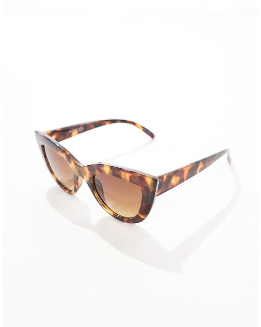 Pieces Brown Cat Eye Sunglasses