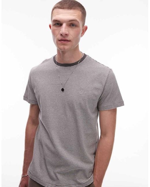 AllSaints Gray Dillon T-shirt for men