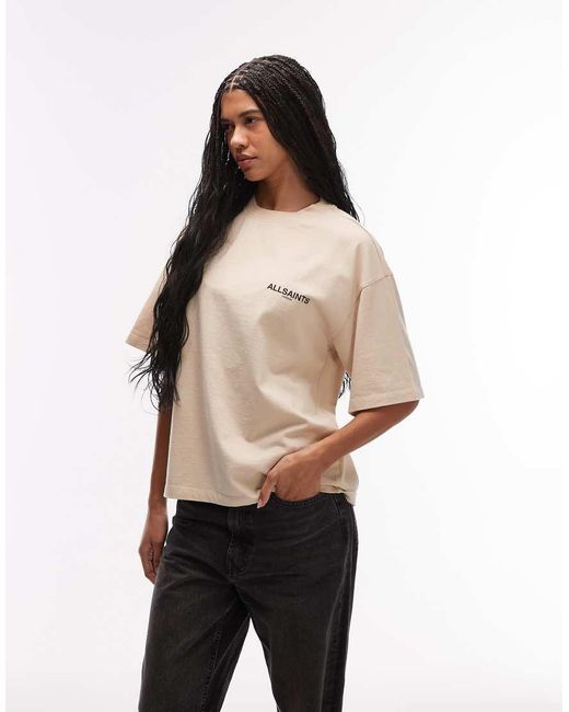 AllSaints Natural Halis Back Graphic Amelie Tee