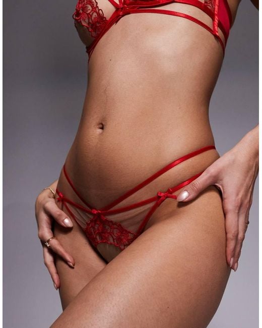Ann Summers Orange Floral Affair String Thong