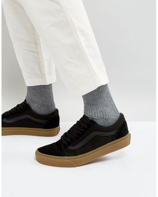 Vans Old Skool Sneakers With Gum Sole In Black Va38g1poa for Men | Lyst  Canada