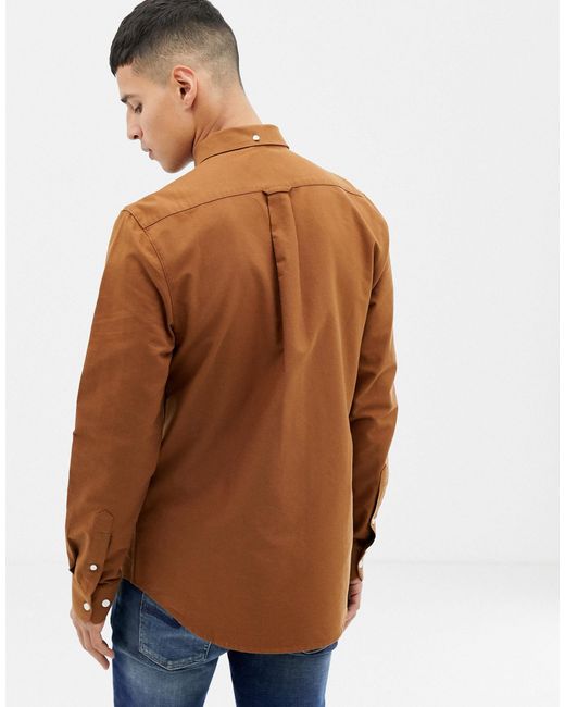 brown oxford shirt