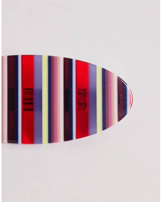 Barrette rayée ASOS en coloris Red