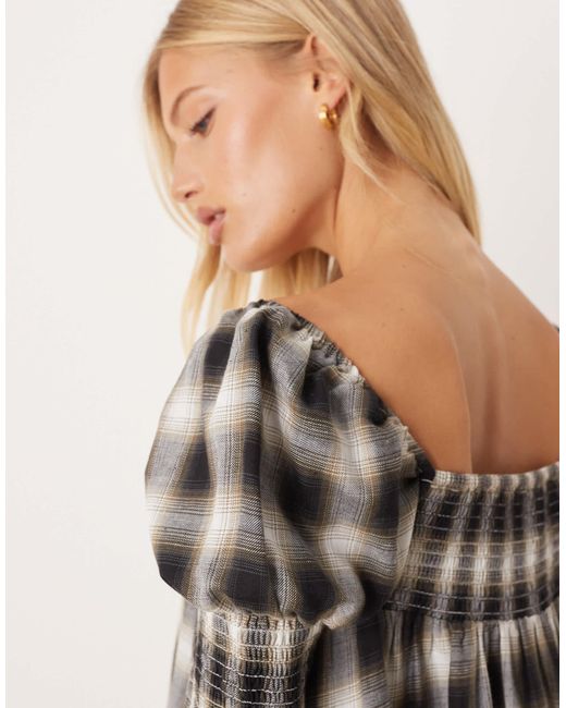 ASOS Natural – kurzes babydoll-kleid