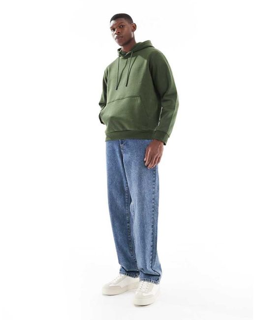 Jack & Jones Green Oversize Hoodie for men