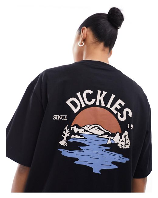 Dickies Black Beach Back Print T-shirt
