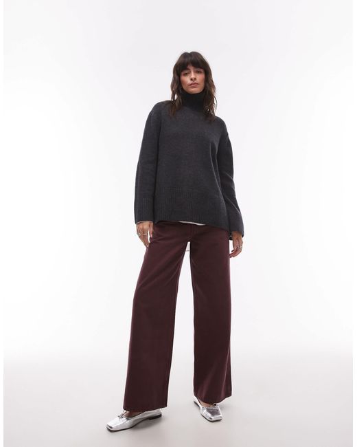 & Other Stories Blue Wool High Neck Oversize Jumper