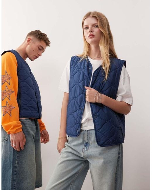 Champion Blue Unisex Padded Vest