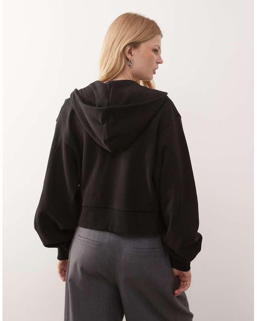 Weekday Natural Structured Asymmetric Zip Through Hoodie