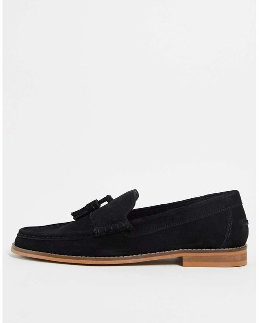 ASOS Black Tassel Loafers for men