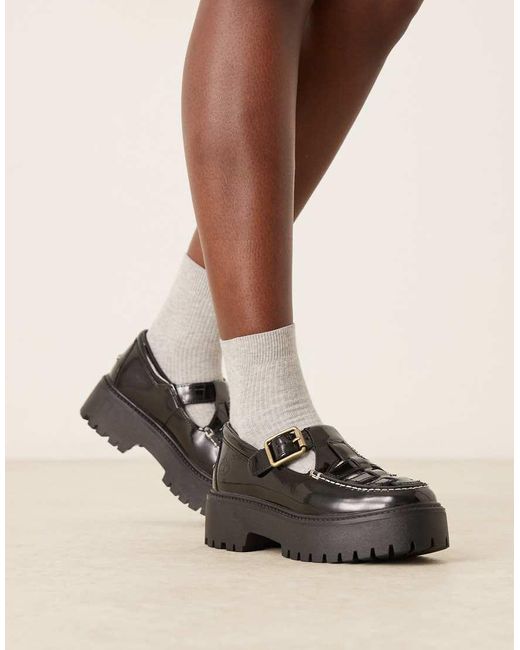 Zapatos Negros Estilo Merceditas Con Plataformas De Charol Stone Street De Timberland de color Black