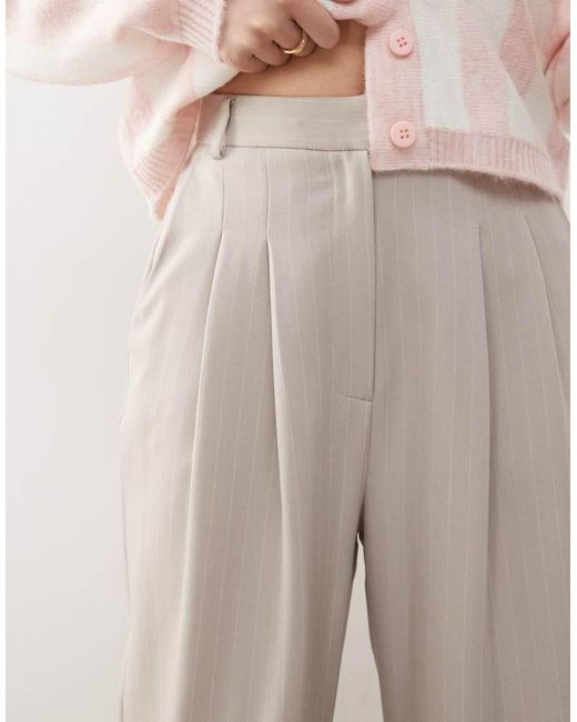 Miss Selfridge Natural Wide Leg Tailored Pants