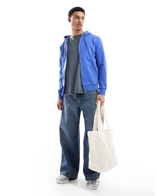 Superdry – essential – kapuzenjacke in Blue für Herren
