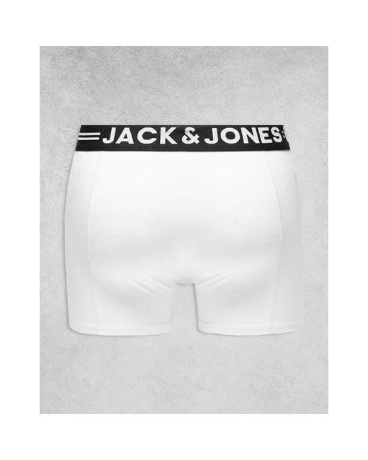 Confezione da 3 boxer aderenti bianchi di Jack & Jones in White da Uomo