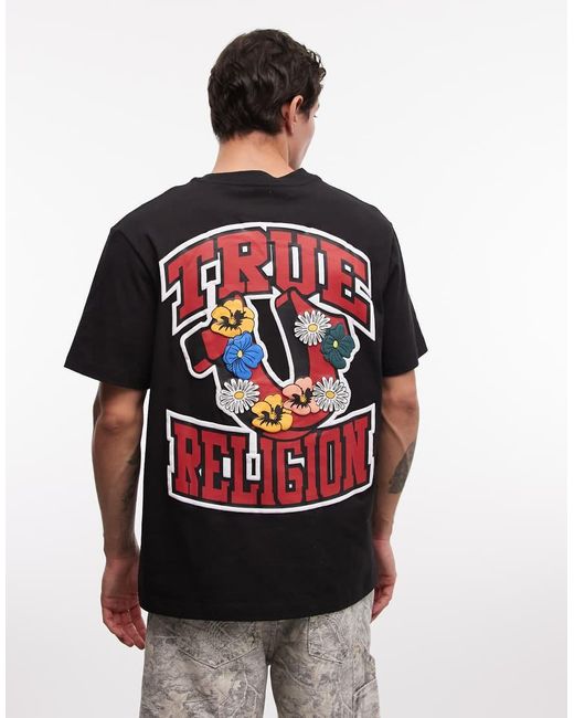 True Religion Red Garden Logo T-shirt for men