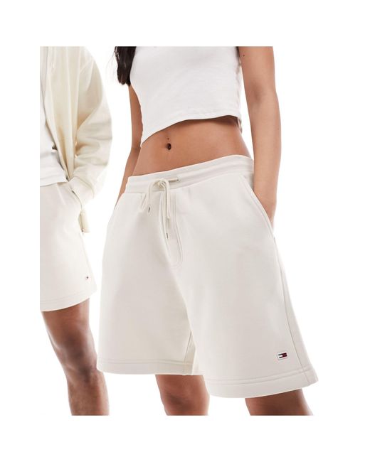 Tommy Hilfiger White – unisex-shorts aus jersey
