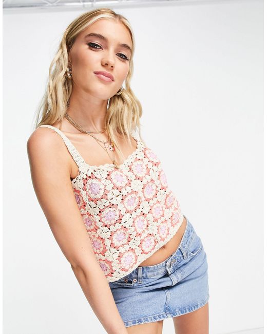 ASOS Cotton Daisy Crochet Vest Lyst Canada
